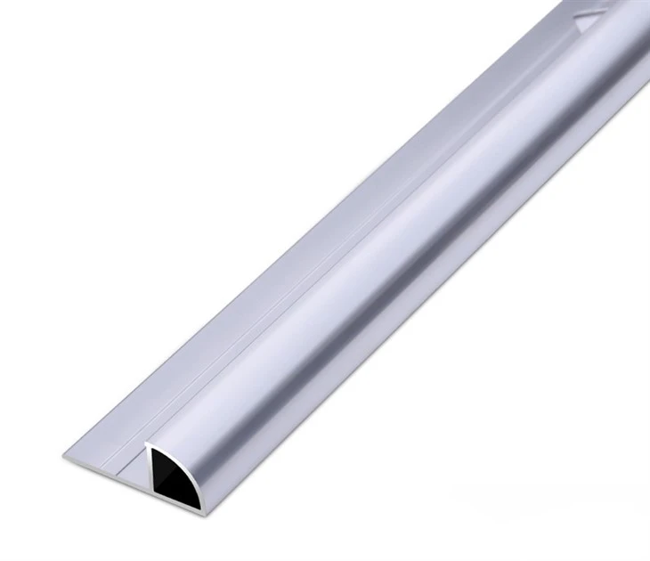 8mm Brushed Chrome Tile Trim